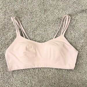Lululemon athletica double-strap bralette in blush pink